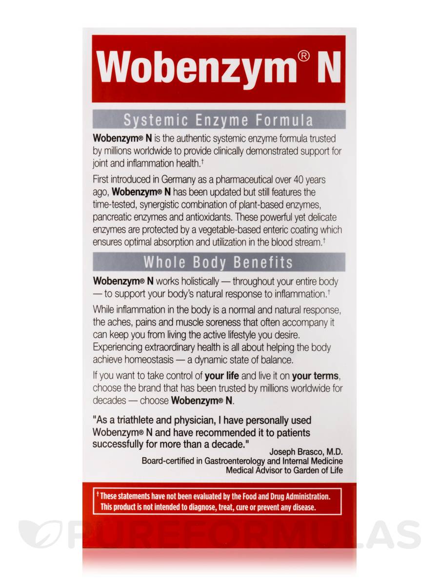 Wobenzym N Systemic Enzymes