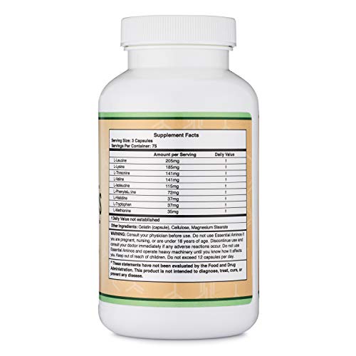 Double Wood Supplements Essential Amino Acids 225 Count