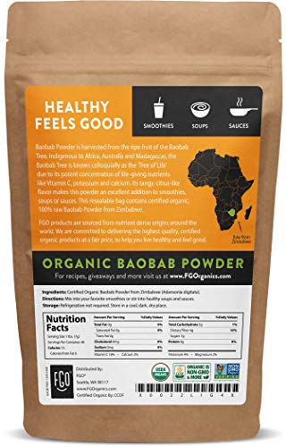 FGO Organic Baobab Powder 12oz