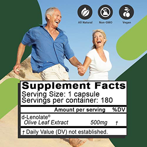 East Park Olive Leaf Extract (OLE) Super Strength d-Lenolate 180 Count